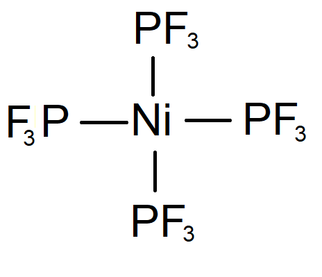 Tetrakis(trifluorophosphine) nickel - CAS:13859-65-9 - Tetrakis(trifluorophosphane)nickel, Phosphorous trifluoride-nickel, Ni(PF3)4